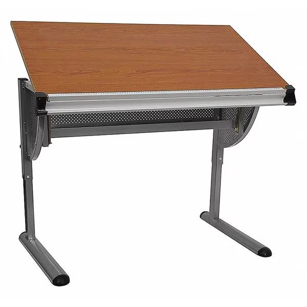 Flash Furniture Adjustable Table, 45.25" W, 28.25" L, 47.75" H, Laminate Top,