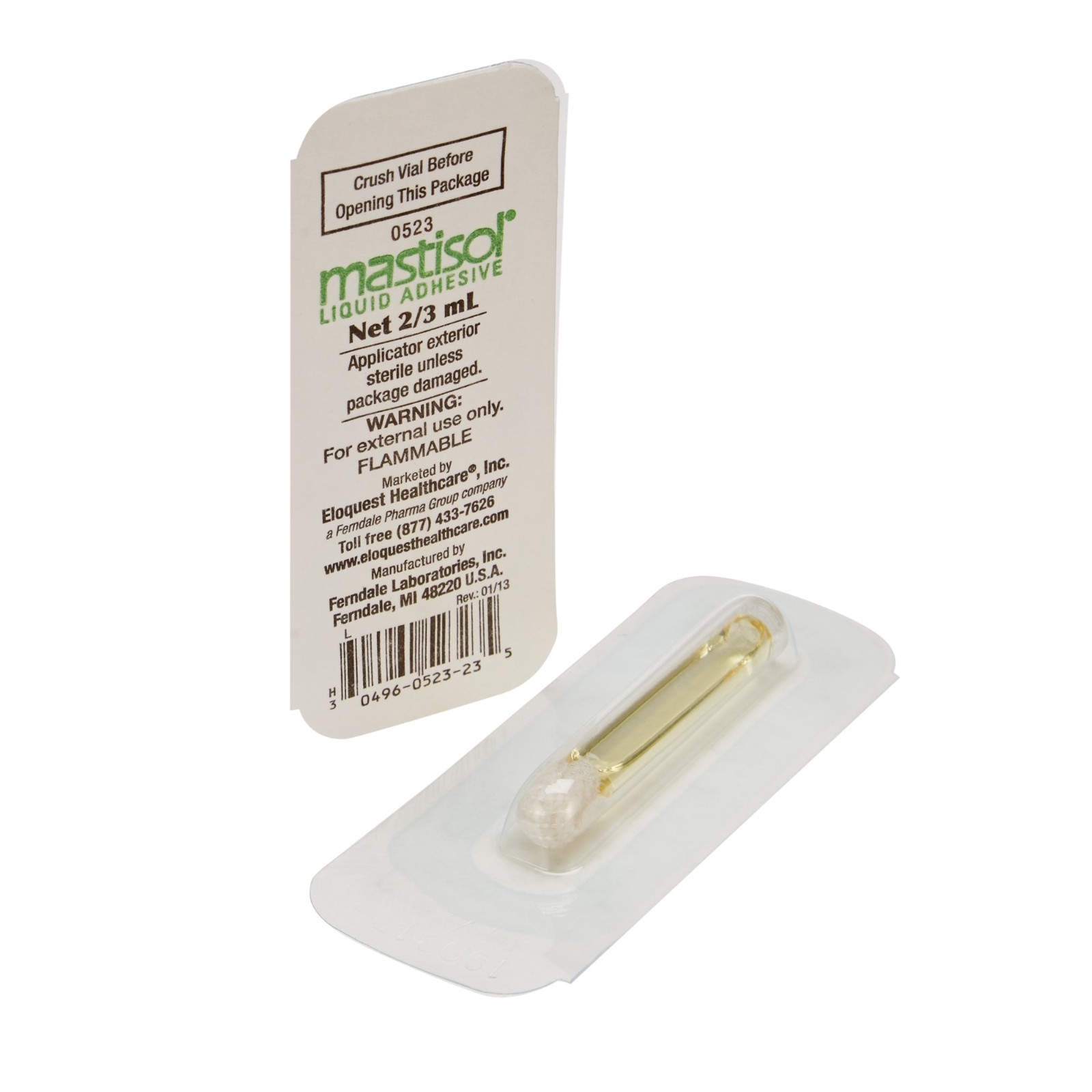 Mastisol (0523-48) Liquid Adhesive, 2/3 cc Vial 48/Box