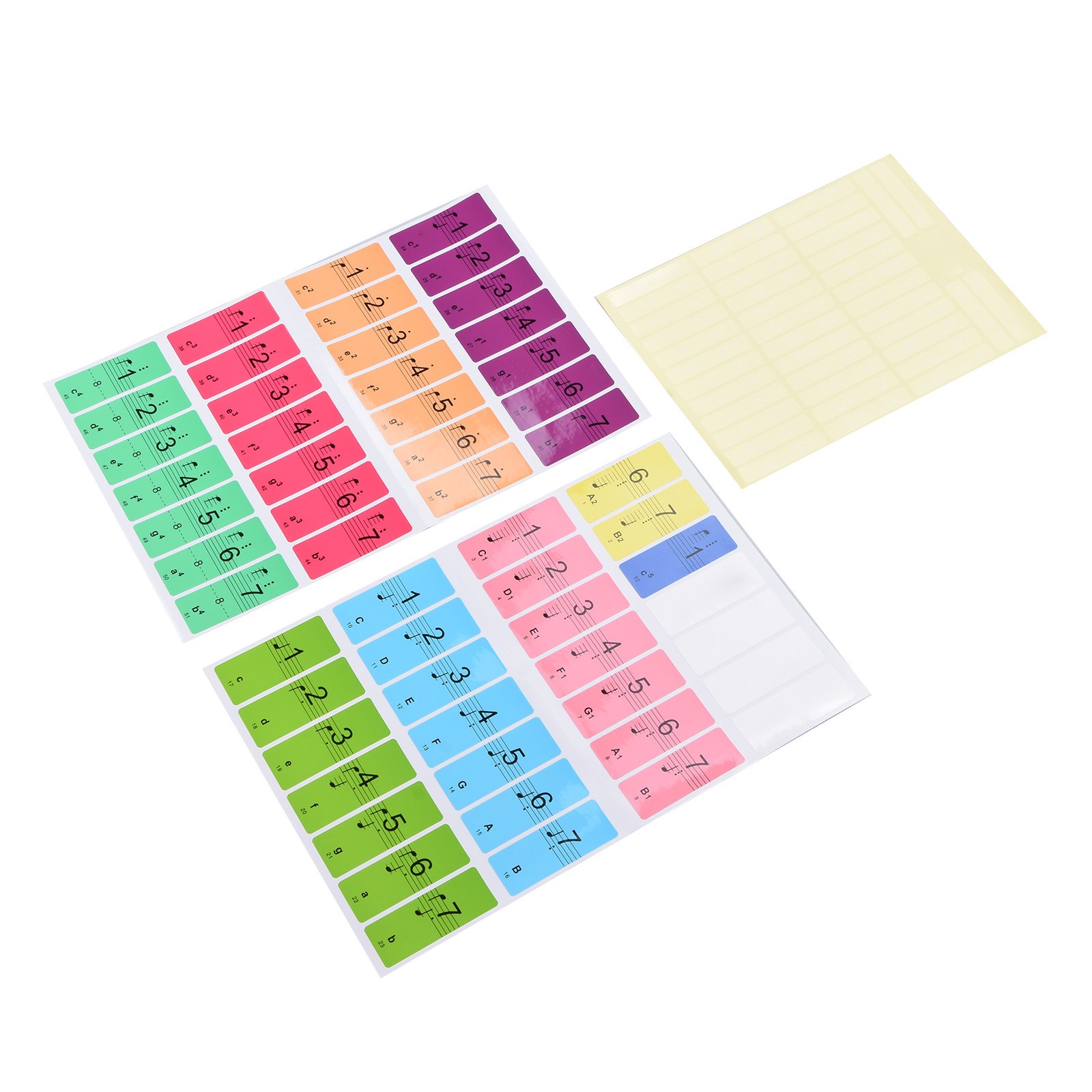 1Set 88-Key Electronic Keyboard Piano Learning Key Beginner Note Sticker Labels]