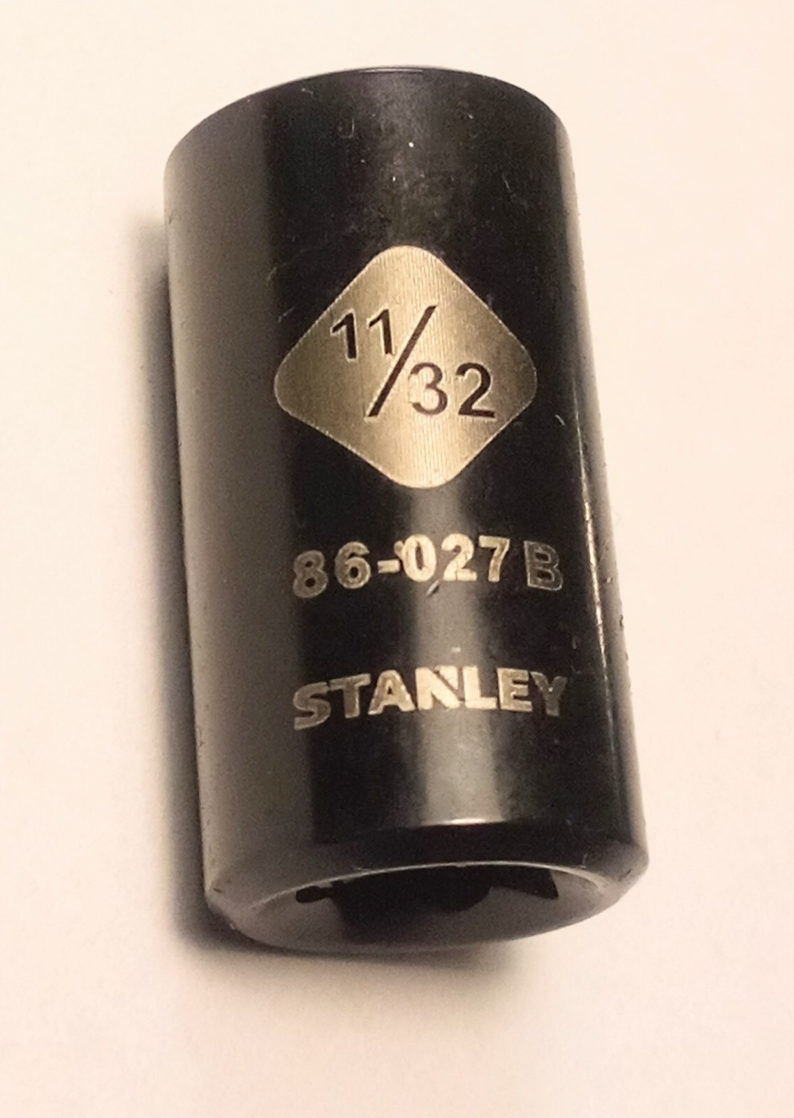 Stanley 11/32" x 1/4" Standard Socket 86-027B Black Chrome 6 Pt Free Shipping