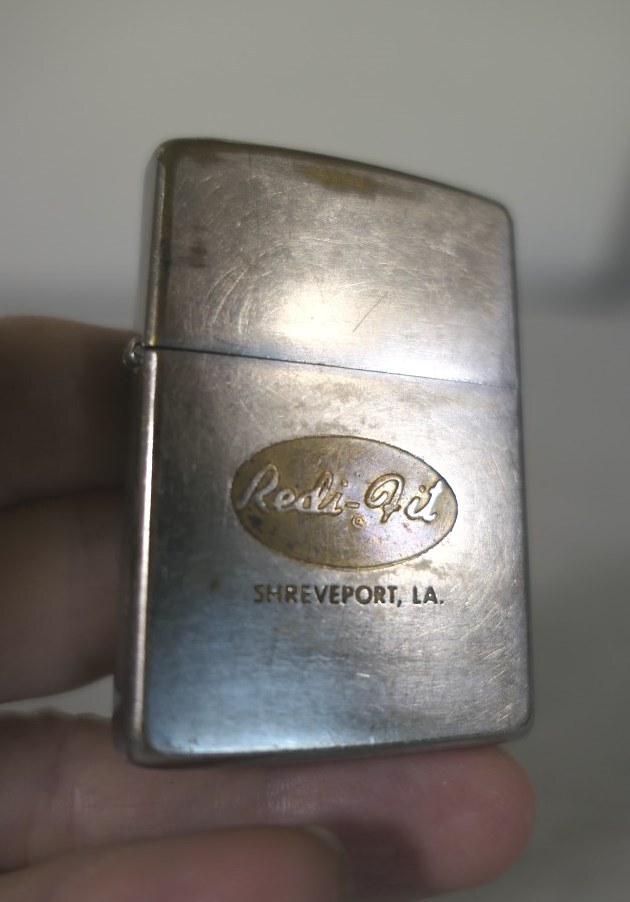 Vintage 1967 Brass Redi-Fit Shreveport LA Promo Advertising Zippo Lighter