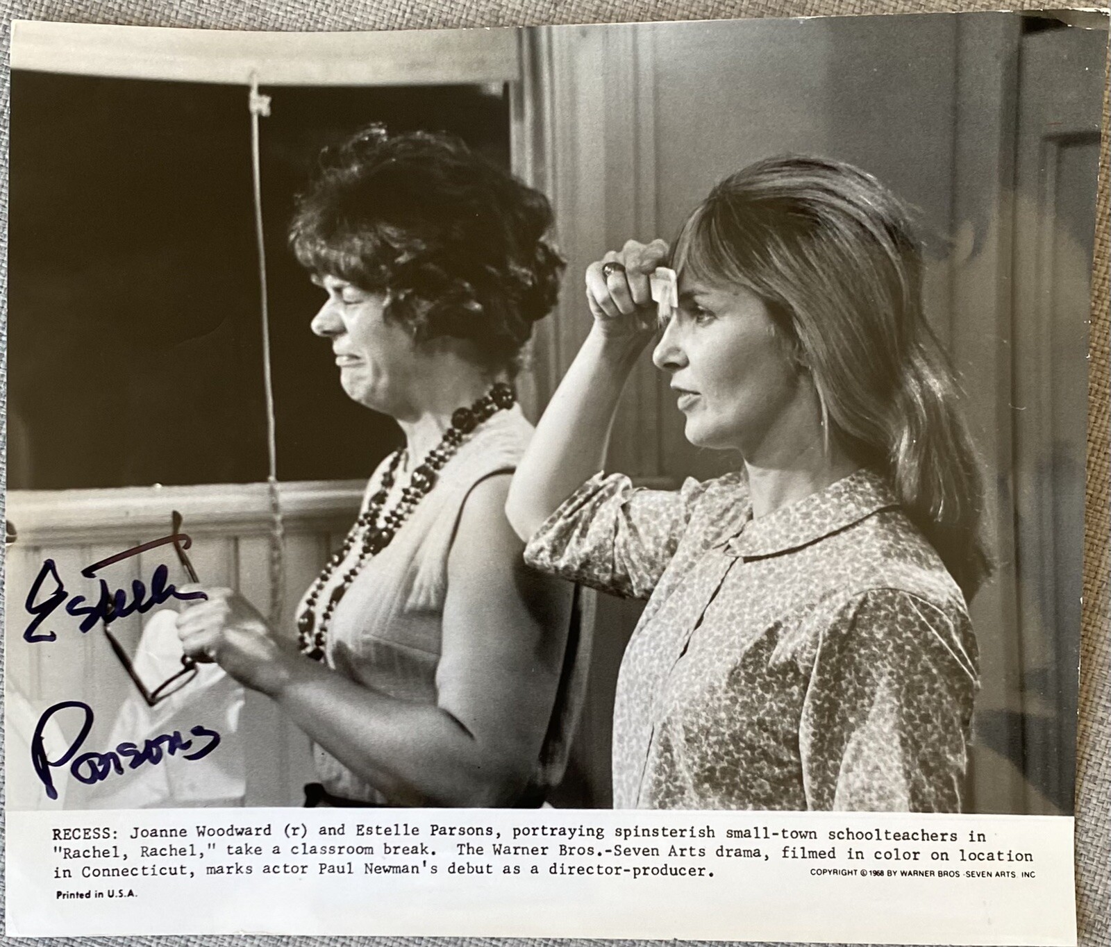Estelle Parsons Signed IP 8x9.5 Rachel Rachel RARE Press Photo - Joanne Woodward