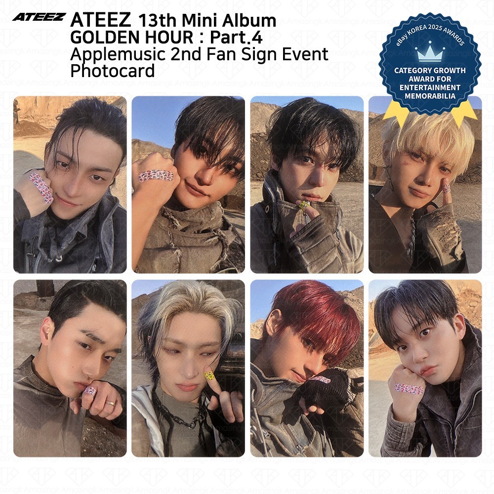 ATEEZ 13th Mini Album Golden Hour Part.4 AppleMusic 2nd Fan Sign Photocard