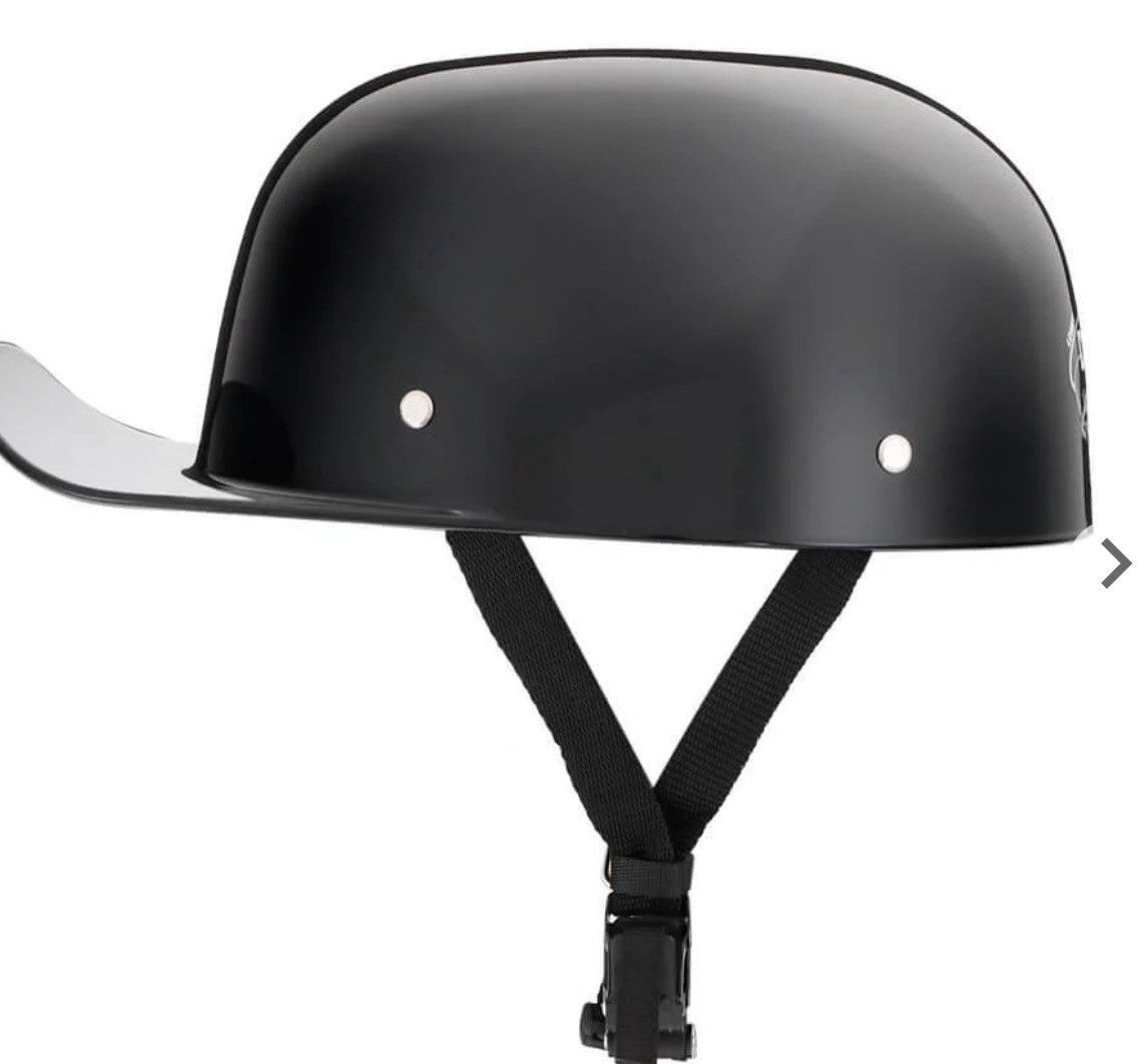 Baseball Pro DOT Half Helmet / Gloss Black