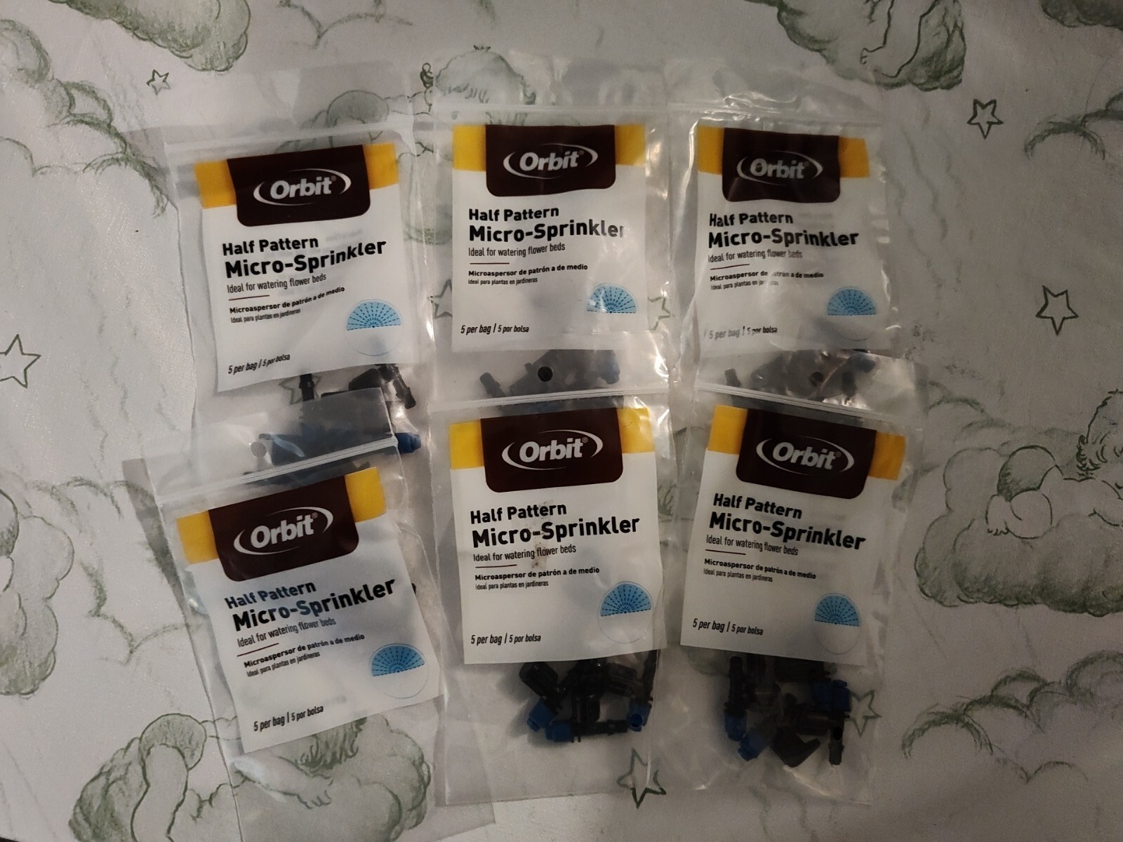 6 PK. Half Patt Sprinkler No 67117,  Orbit Underground. 30 heads total