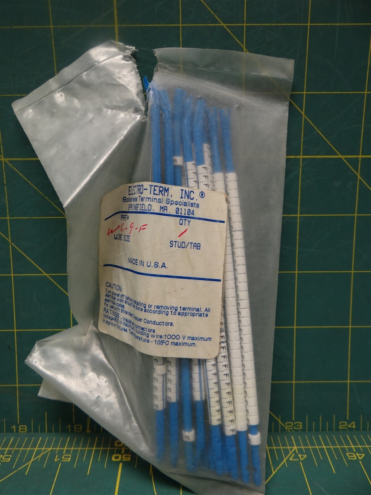 Hellermann Tyton Clip-Tags Wire Marker Letter "F" *Lot of 265* 16ga to 10ga