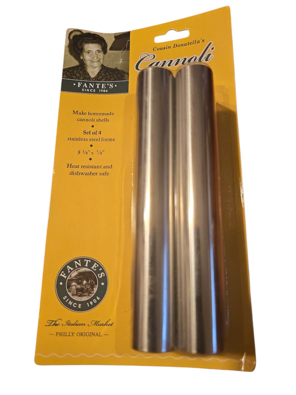 HIC FANTE'S DONATELLA'S SET OF TWO STAINLESS STEEL CANNOLI