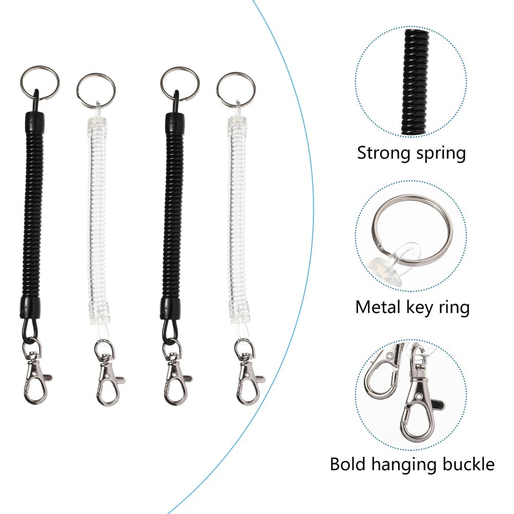 4 Pcs Retractable Spring Strap Multifunctional Cord Rope