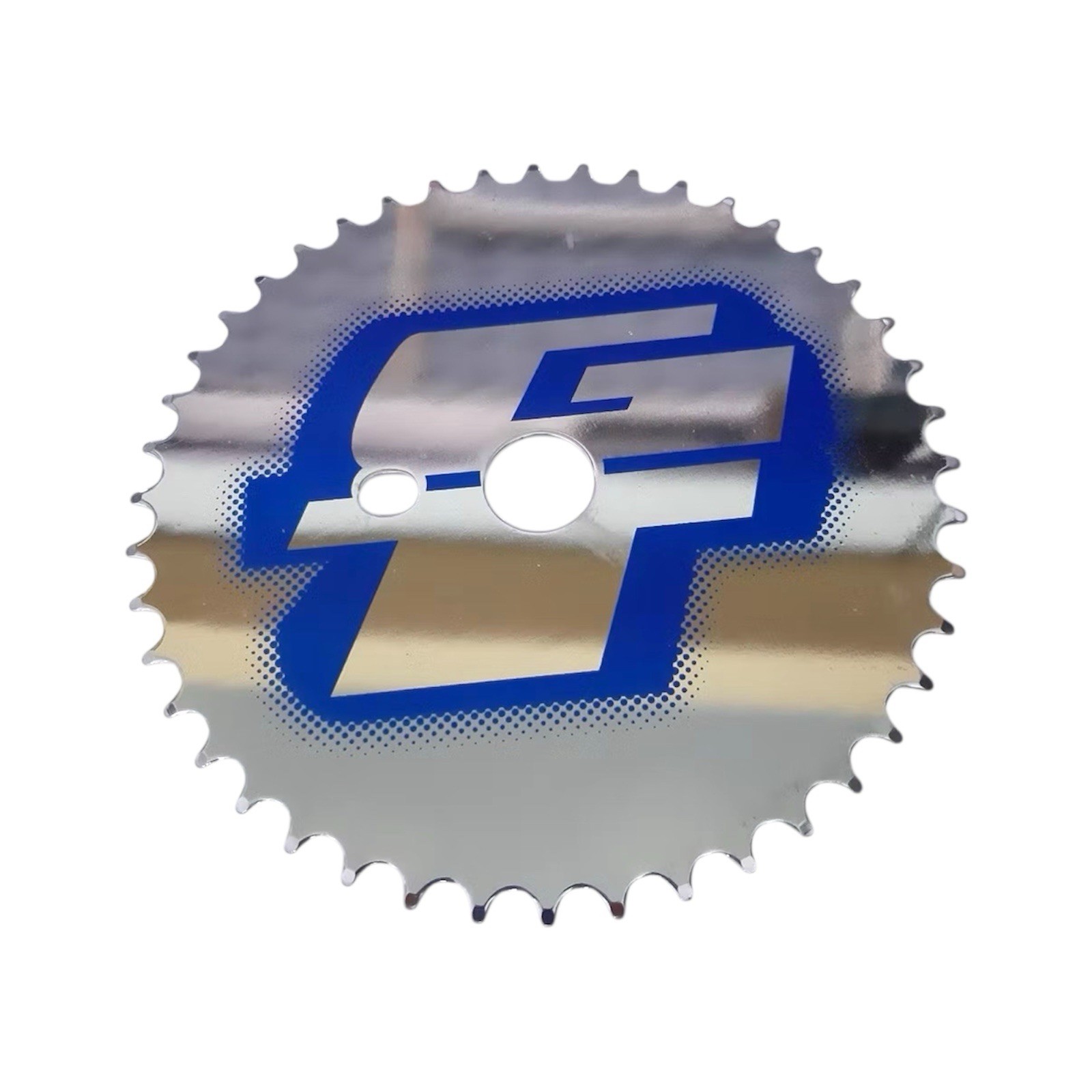 44T GT BMX CHAIN DISC CRANK - Chrome/Blue
