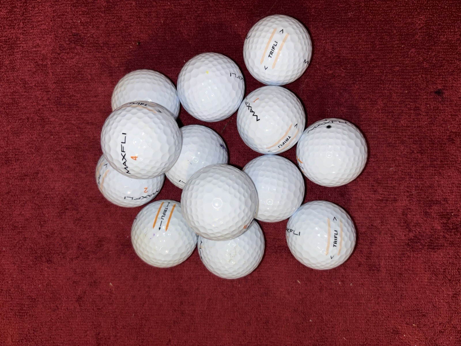 14 Maxfli Trifli  Used Golf Balls 4A Quality