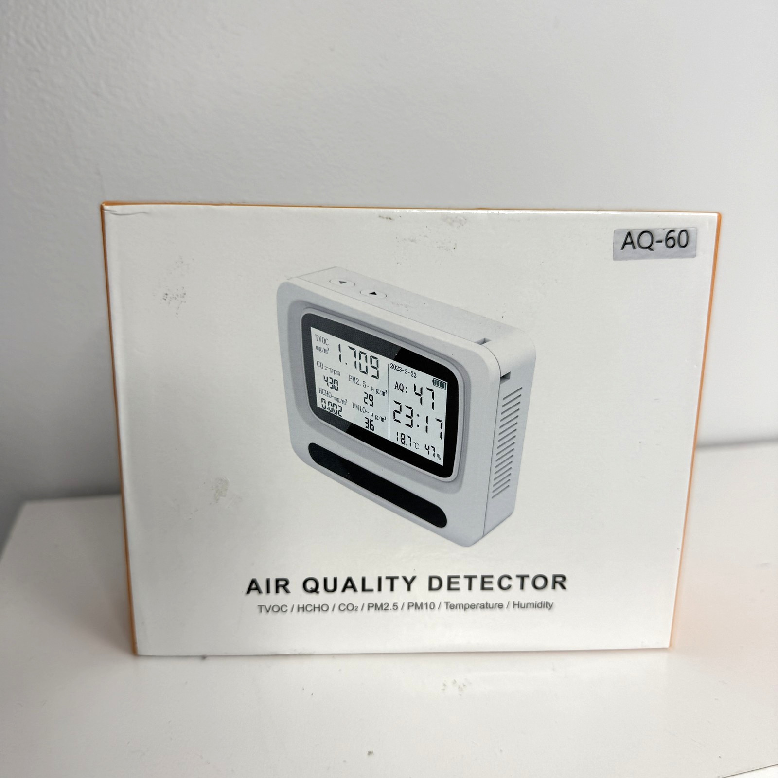 CHNADKS Air Quality Detector AQ-60 9-in-1 CO2 PM2.5 PM10 Temp Humidity Monitor N