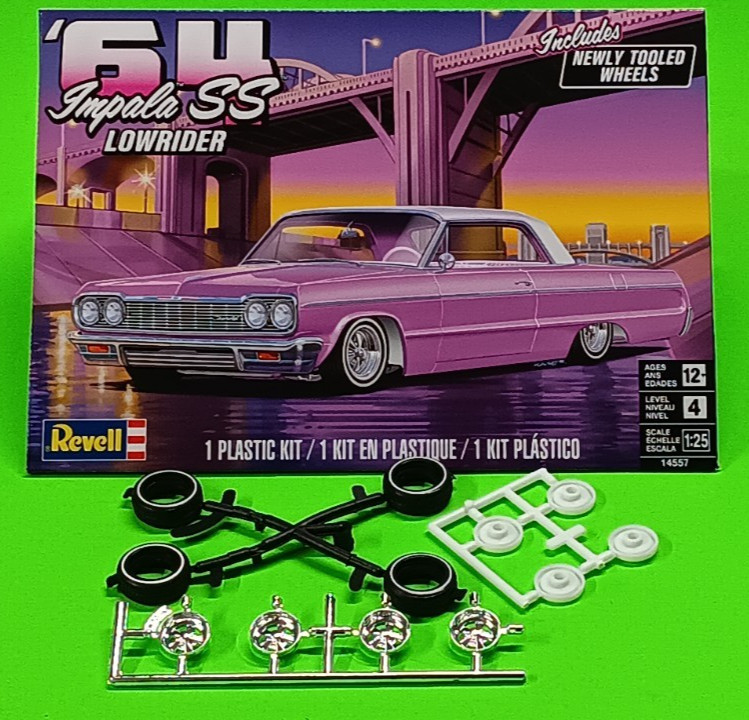 64 1964 Impala SS 1/25 Lowrider Deep Dish Cragars Rim Low Profile Whitewall Tire