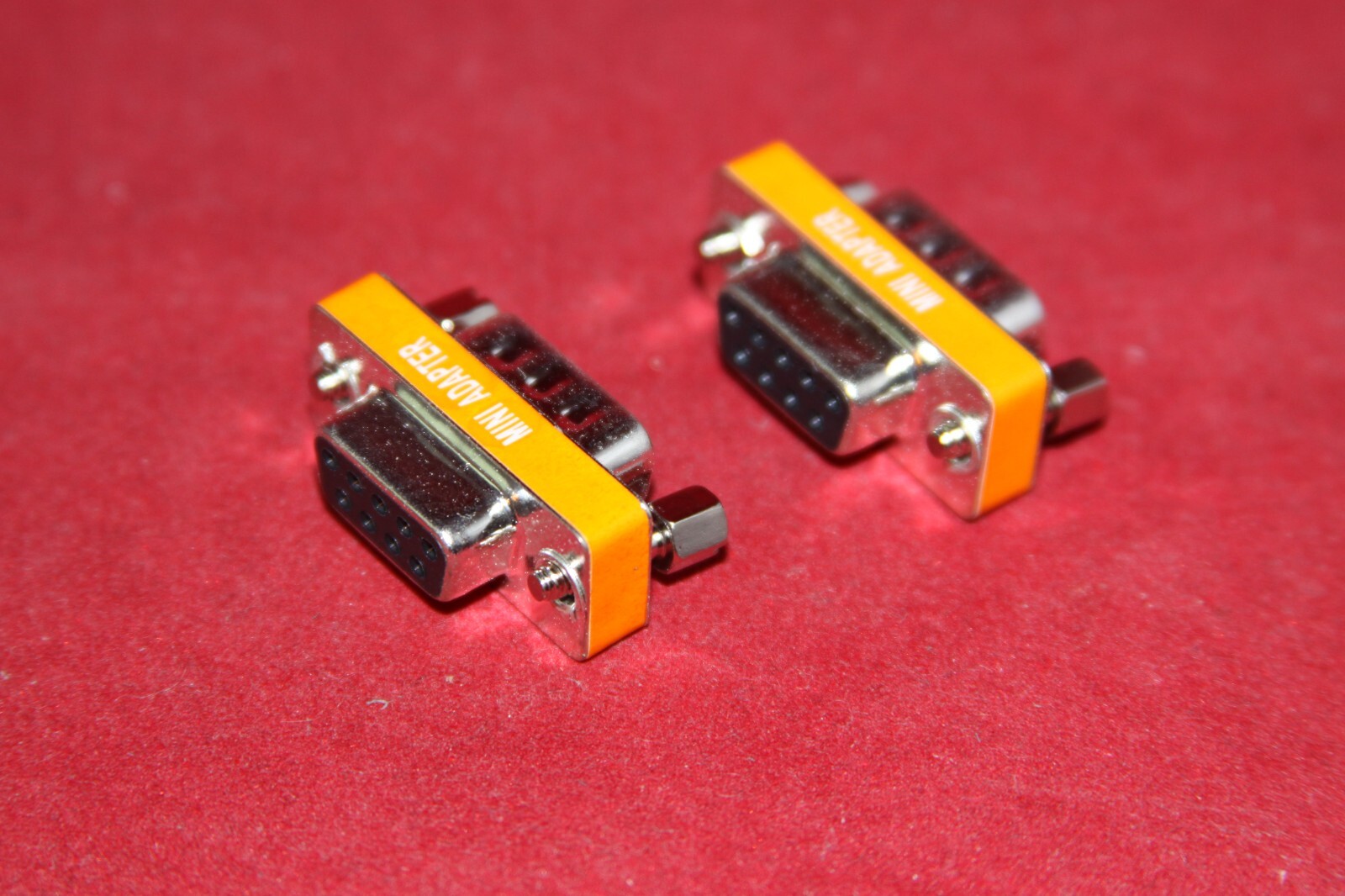 Lot of 2 x Male-Female, RS-232 (Serial, DB9-pin) Gender Changer (Adapter)