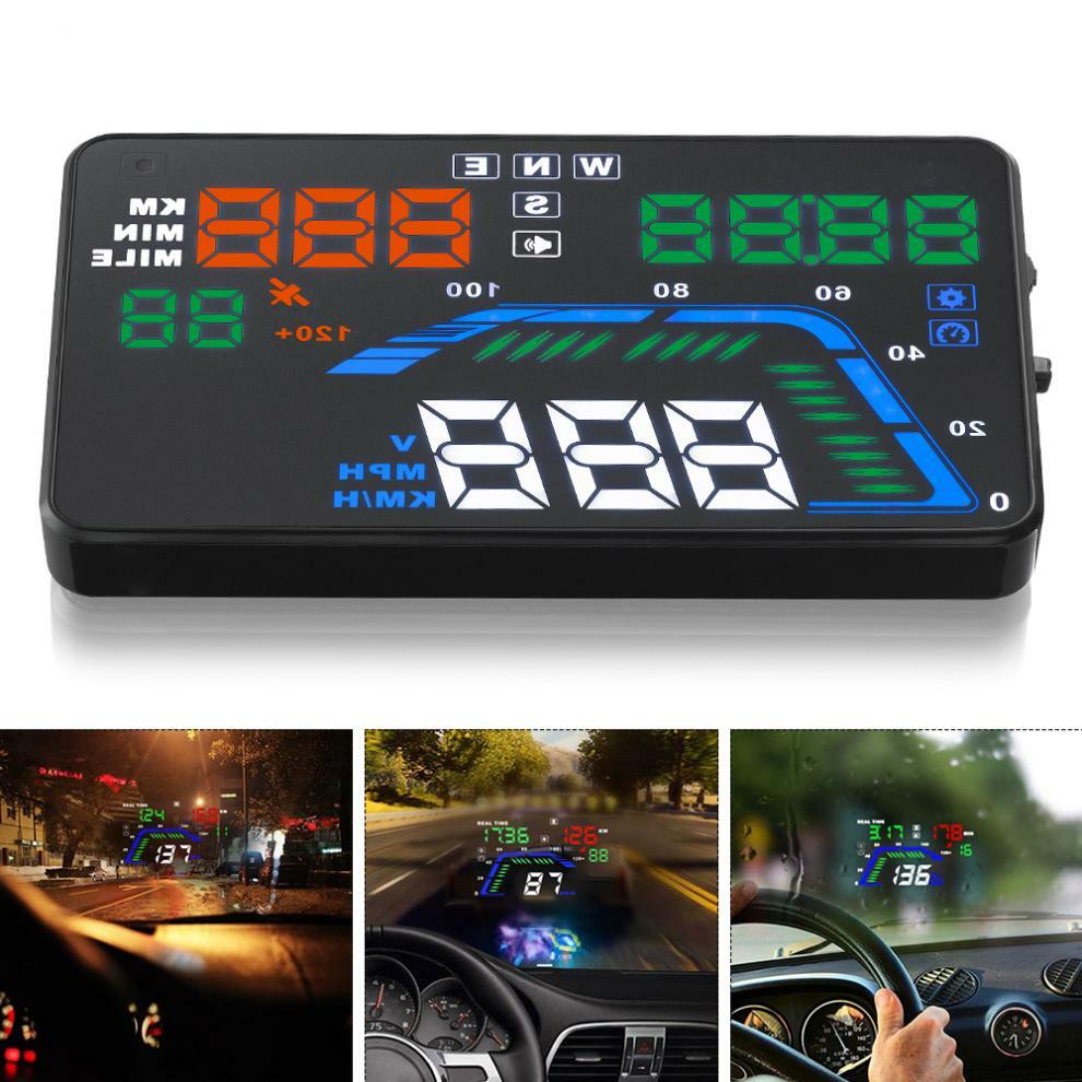AutoCar HUD GPS Head Up Display Speedometer Overspeed Alarm Windshield Projector