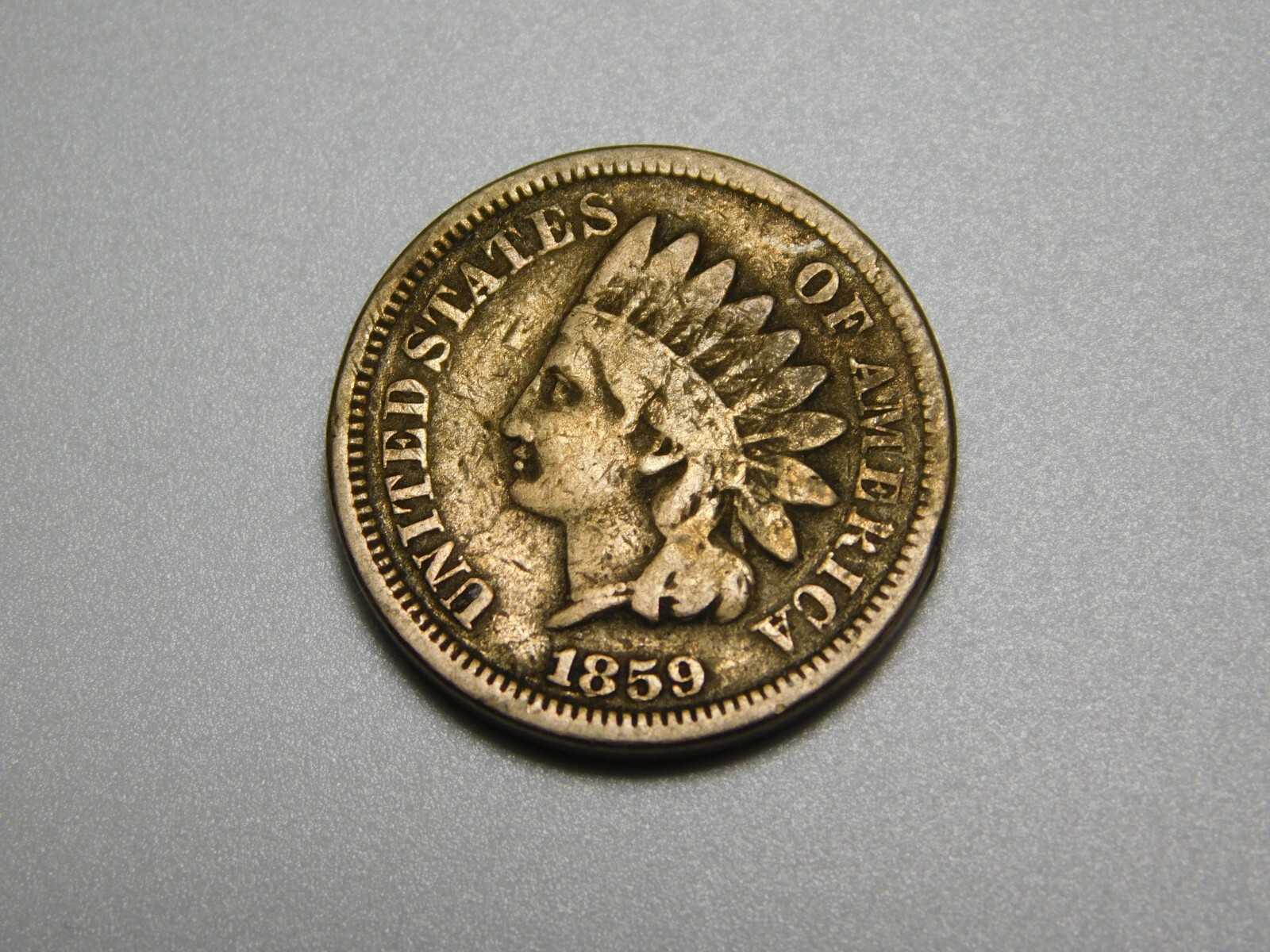 OLD US COINS 1859 INDIAN HEAD CENT PENNY