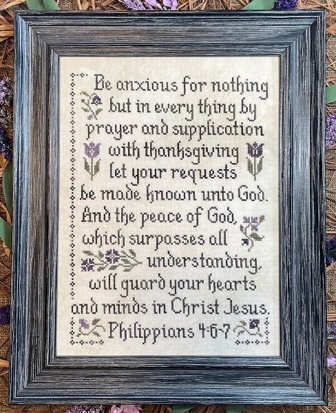 Be Anxious For Nothing by My Big Toe cross stitch pattern