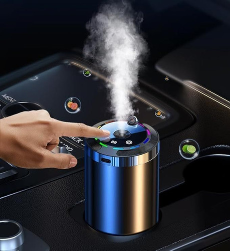 Car Essential Oil Diffuser, Mini USB Air Humidifier, LED Light, for Black