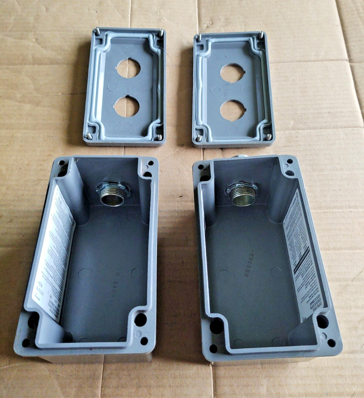 (2) Square D Control Station 90001 SKY2 SER. D TYPE 4X CSA Enclosure