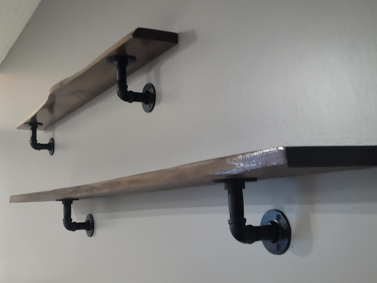 Black Iron Pipe Shelf Bracket set of 2