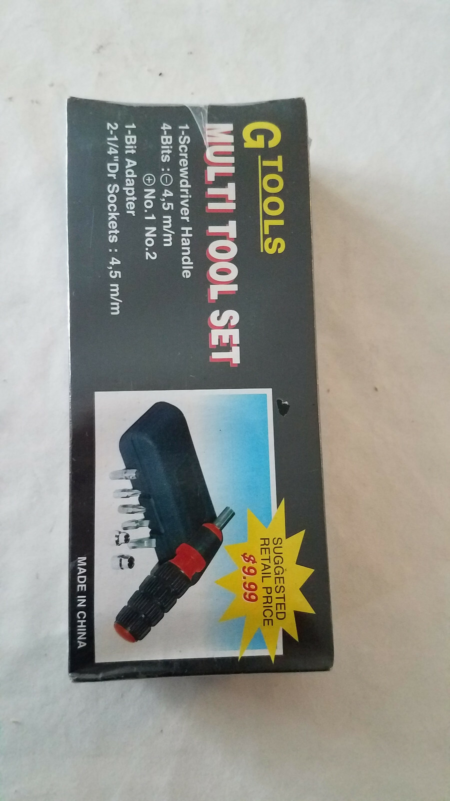 G TOOLS Multi tool set SCREWDRIVER HANDLE, 4 BITS, BIT ADAPTER, 2 SOCKETS