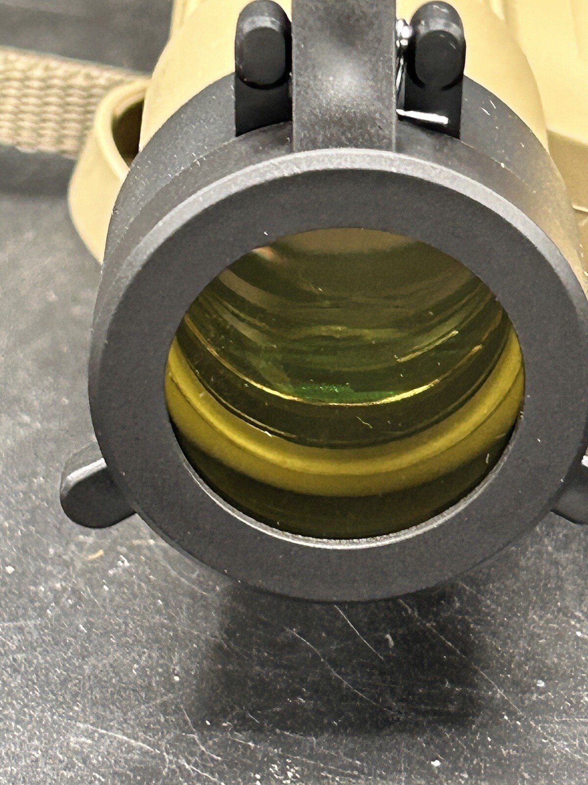 Pair M24 Binocular Objective Lens Flip Up Cover - Yellow