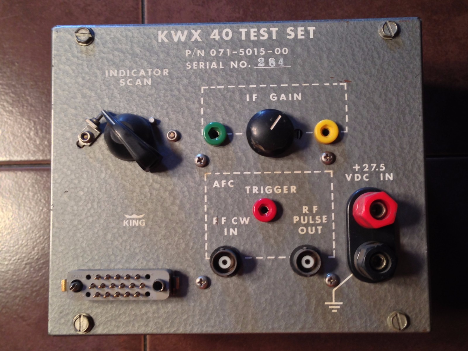 King KWX 40 Test Set, 071-5015-00,     sn 284
