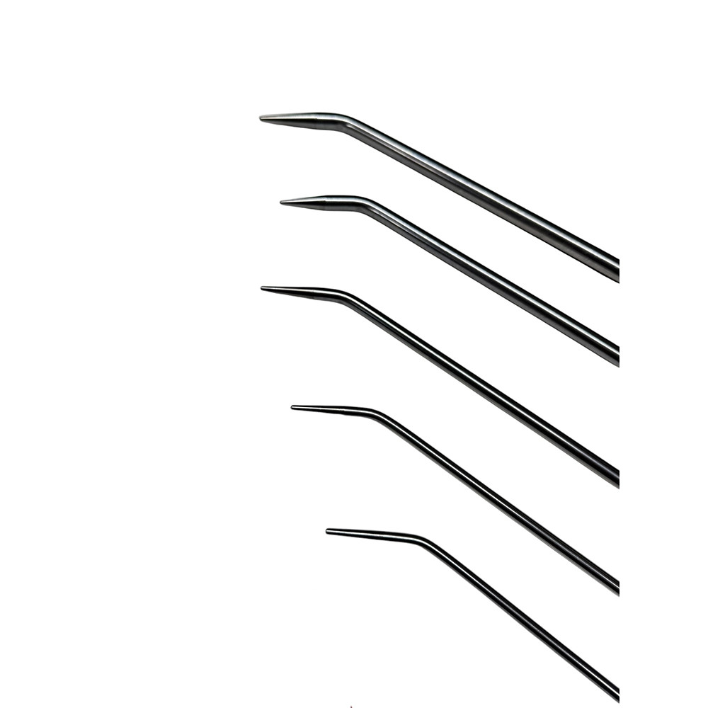 5-Piece Sharp Tip Single Bend White Steel Paintless Tools (Handle Not Included)