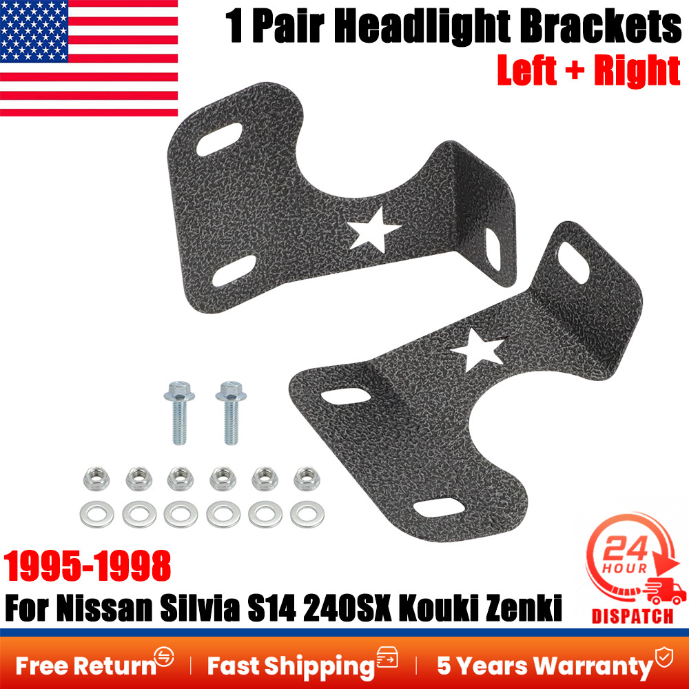 For Nissan Silvia S14 240SX Kouki Zenki 1995-1998 S13 Headlight Brackets Pair US