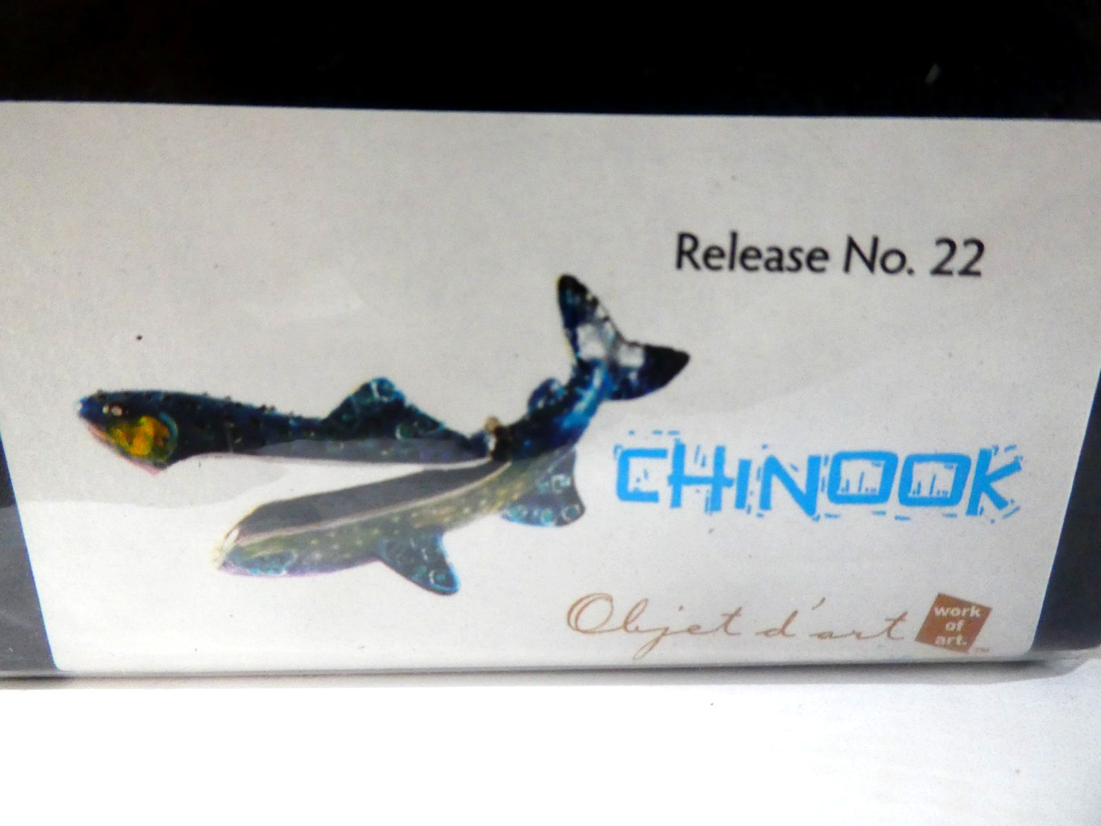 Brand NEW Chinook Salmon Trinket Box Object d Art 2008 Sealed