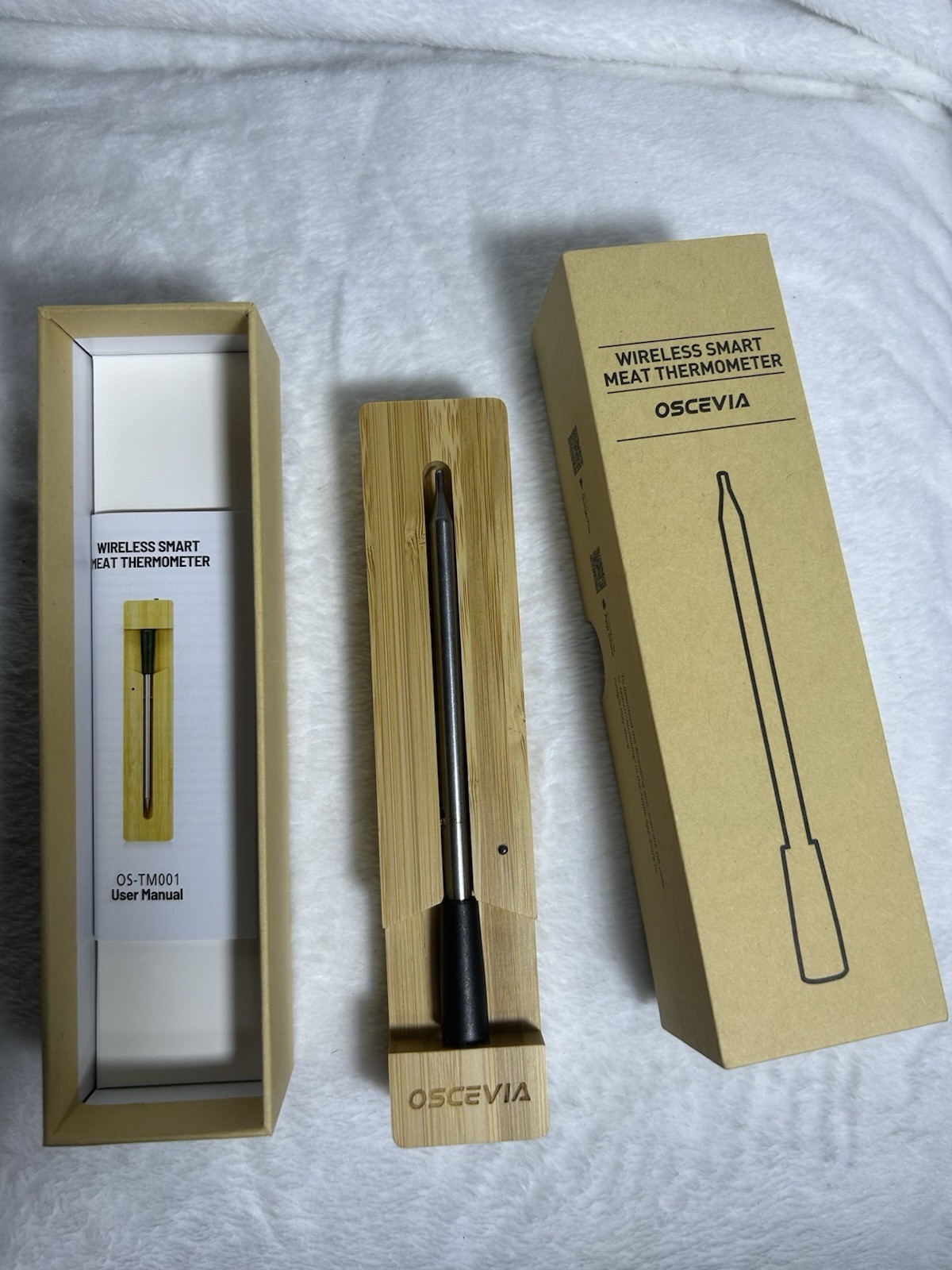 Oscevia Wireless Meat Thermometer Bluetooth BBQ Thermometer with APP Control