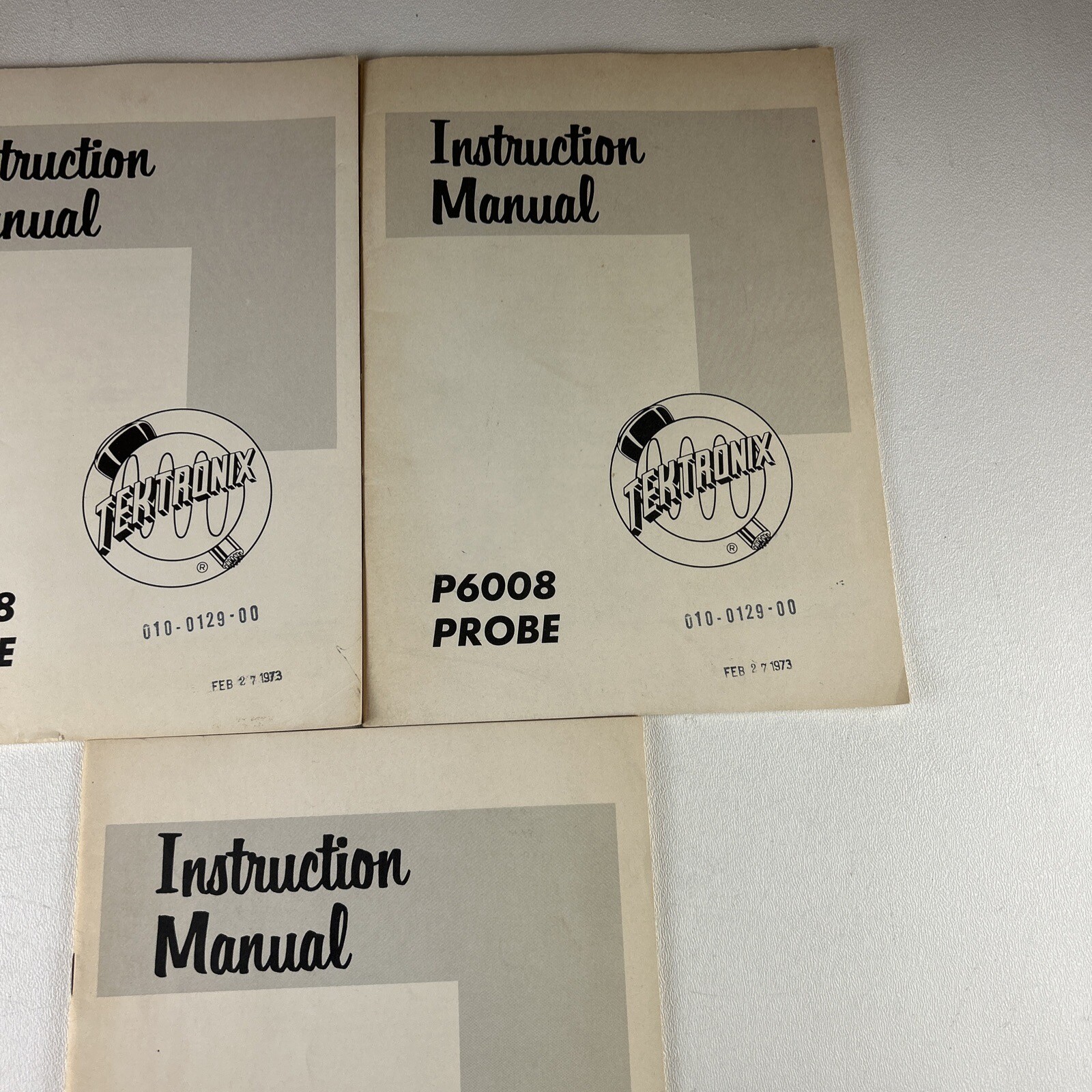 Tektronix P6006 & P6008 Probe Instruction Manuals