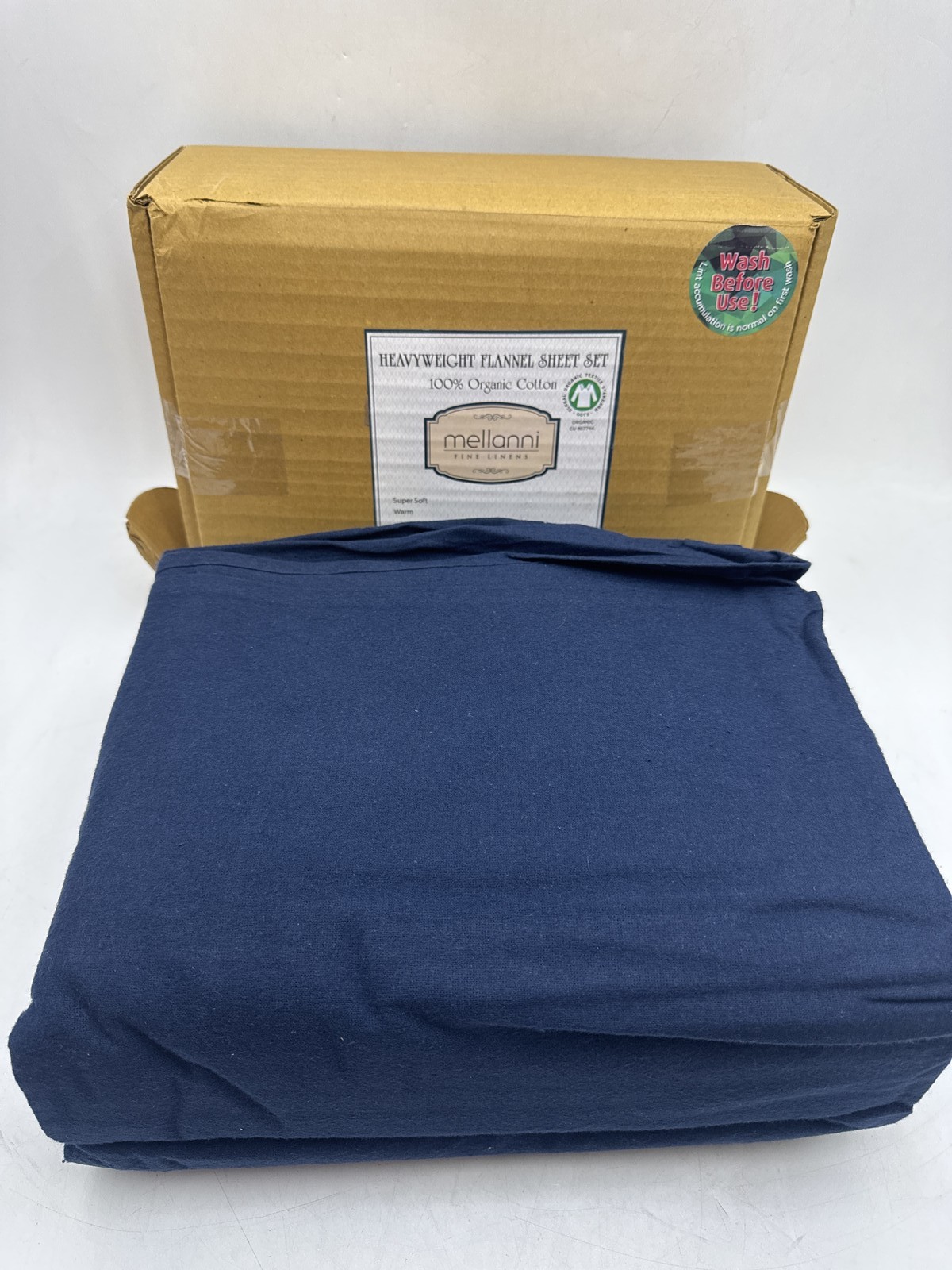 MELLANNI FLANNEL BED SHEET SET 4 PIECE LUXURY 100% - 818162029308