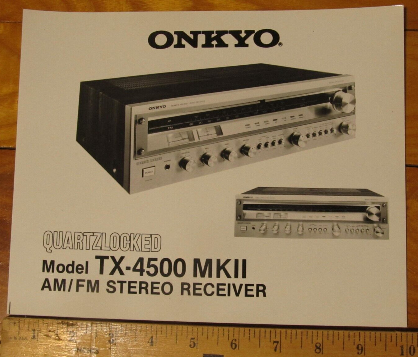 Vintage ONKYO Stereo Receiver Model TX-4500 MKII Original PRESS PHOTO 8x10 Gloss