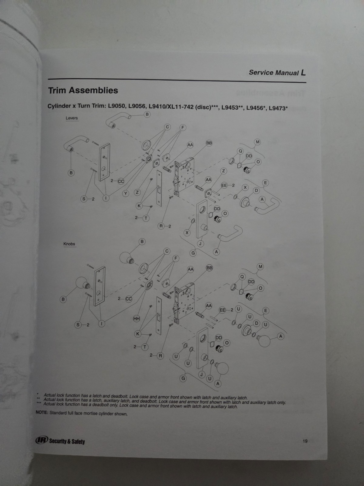 Schlage L-Series Service Manual