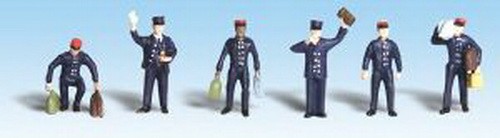 Woodland Scenics A1847 HO Train Personnel Figures  (Set of 6)