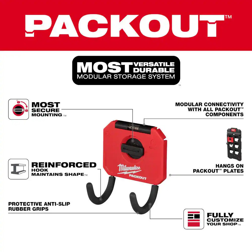 PACKOUT Small Curved Utility Hook (2-Pack)