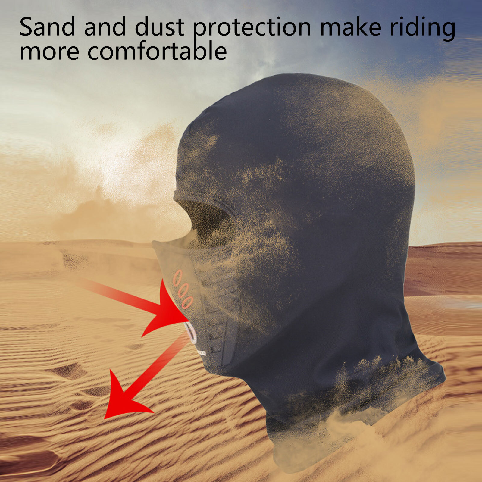 Outdoor Stretch Full Face Mask Summer Windproof Fleece Ski Bicycle Ninja Hood US