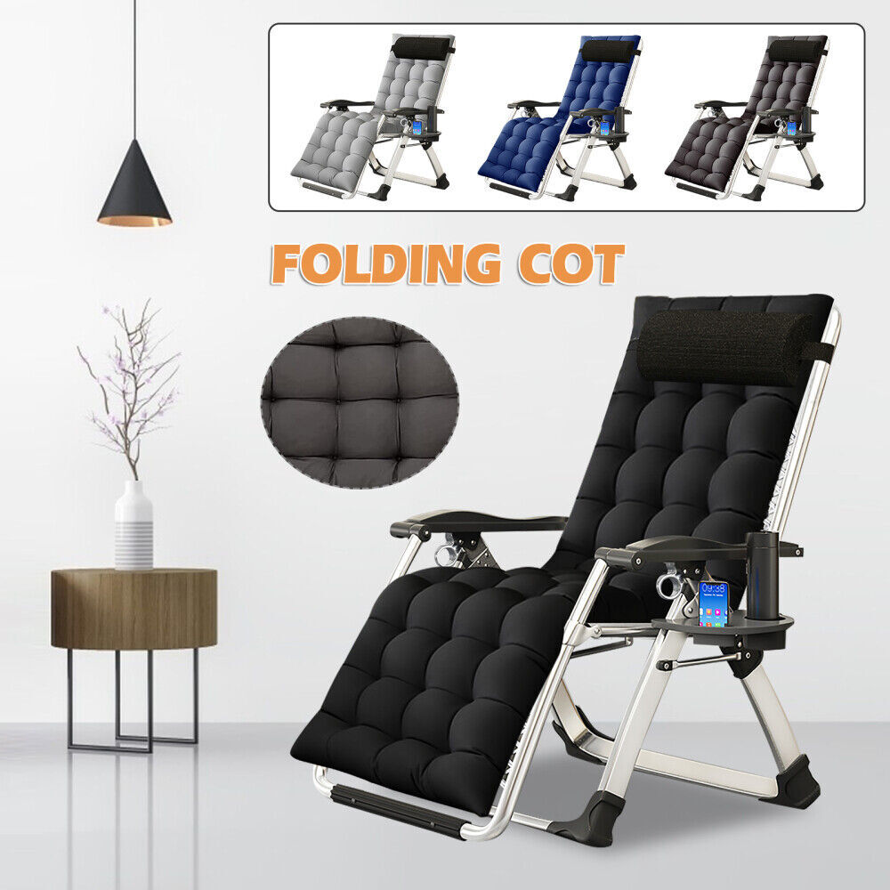 NAIZEA Outdoor Folding Lounge Chair Zero Gravity Chair ,90-170 degree Adjustable