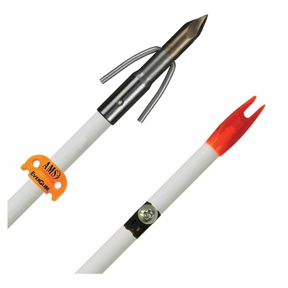 AMS Bowfishing Chaos FX (Tip-Turn Release) Point with Fiberglass Shaft - White