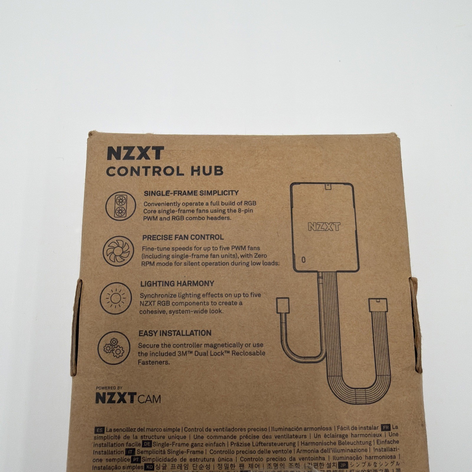 NZXT Control Hub RGB Lighting PWM Fan Speed Controller CAM Software