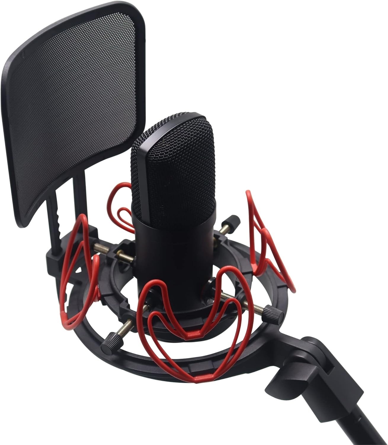 Suuntok Universal Microphone Shock Mount with Pop Filter for Condenser Mic. New