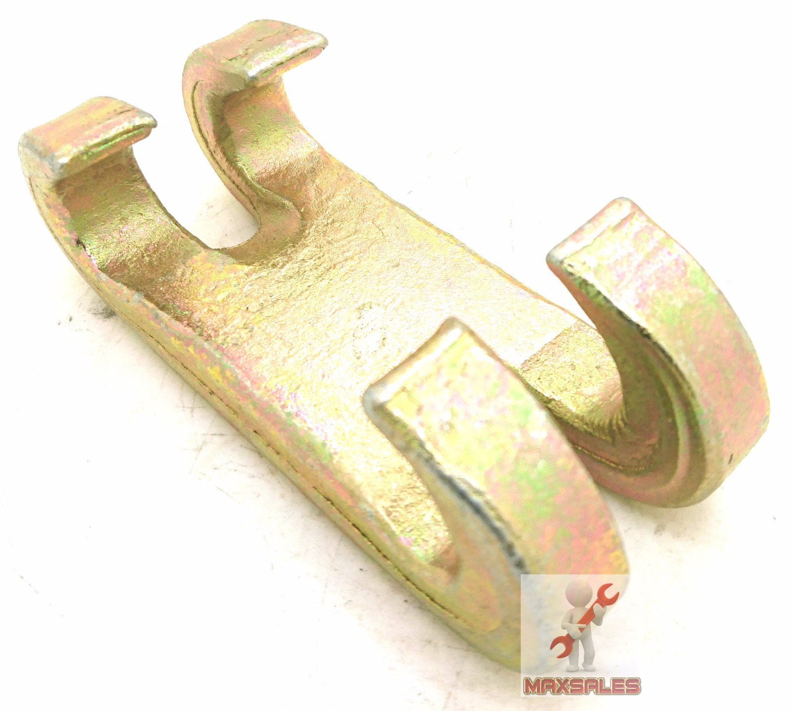 (2) 3 Ton C-Clamp Double Claw Hook Chain Sorter Double Hook Bumper Hook