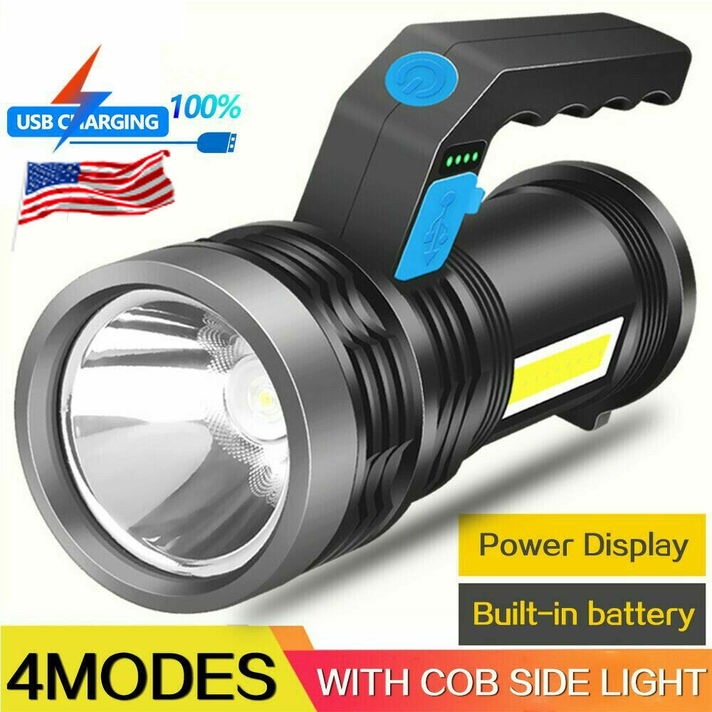 350000000 Lumen Super Bright LED Tactical Flashlight Rechargeable LED Work Light