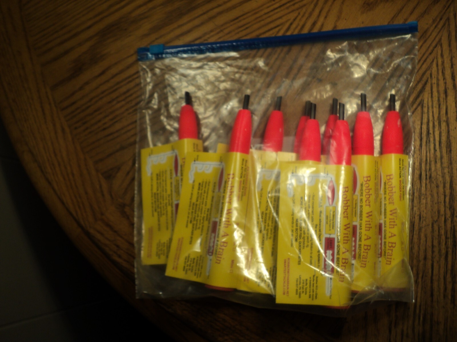 Bobber With A Brain Jr 10 Pack Slip Float  w/ Red Top