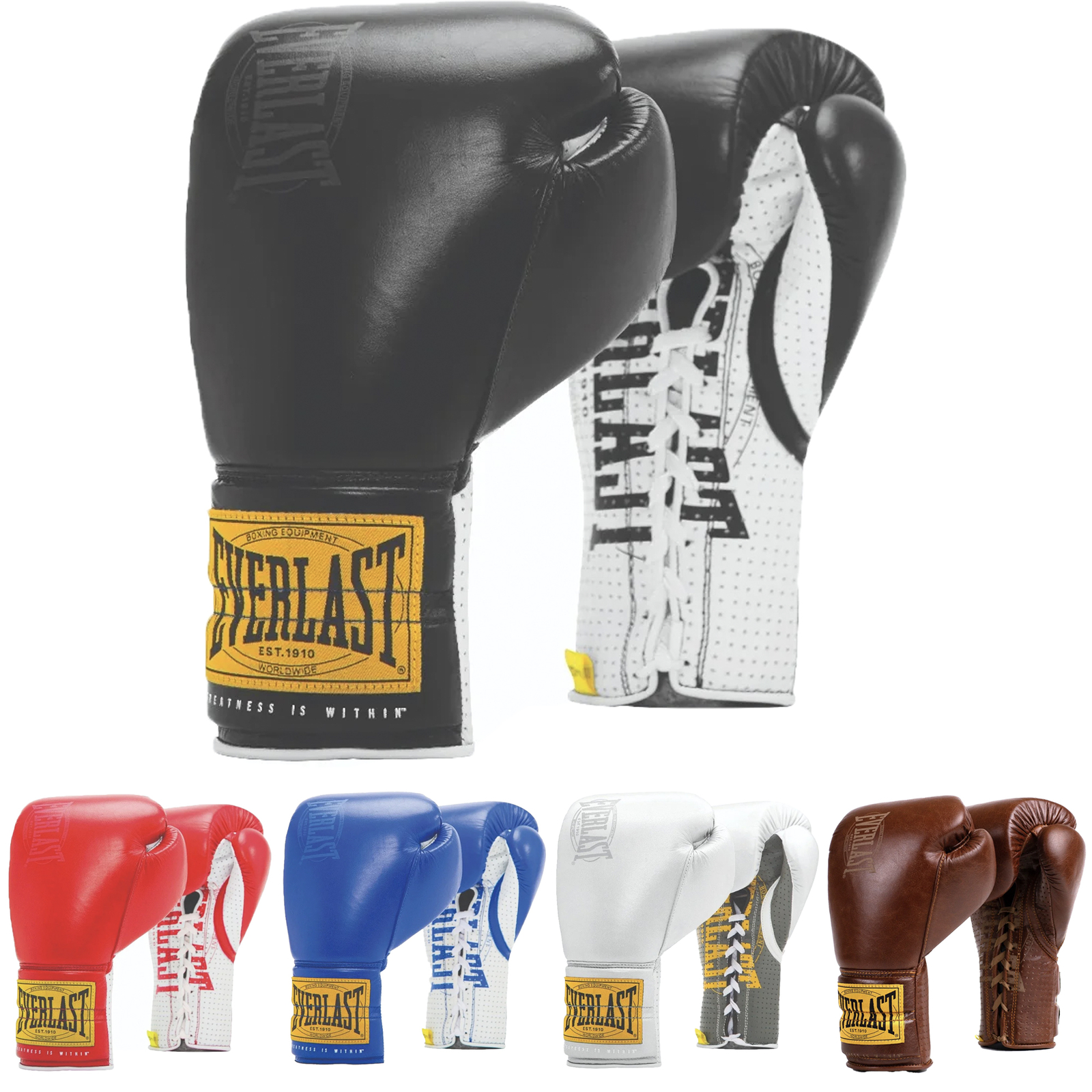 Everlast 1910 Pro Lace-Up Sparring Boxing Gloves