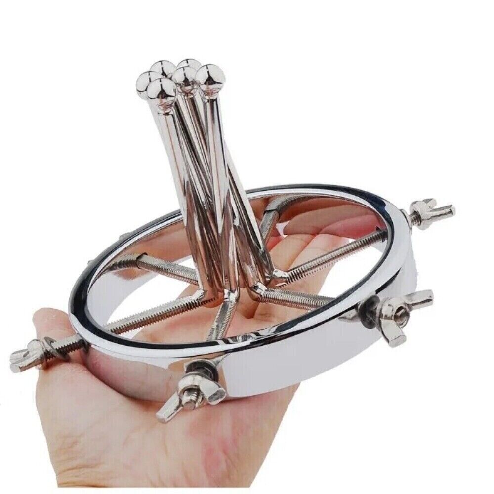 BDSM Chastity Adjustable Speculum Stainless Steel Dilator Expander Spreader Ring