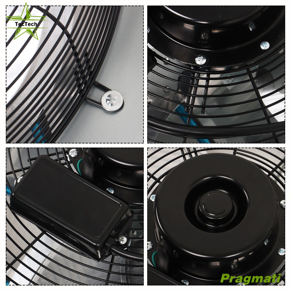 Exhaust Fan 20" Ventilation Extractor Wall-Mounted Square Blower Without Plug