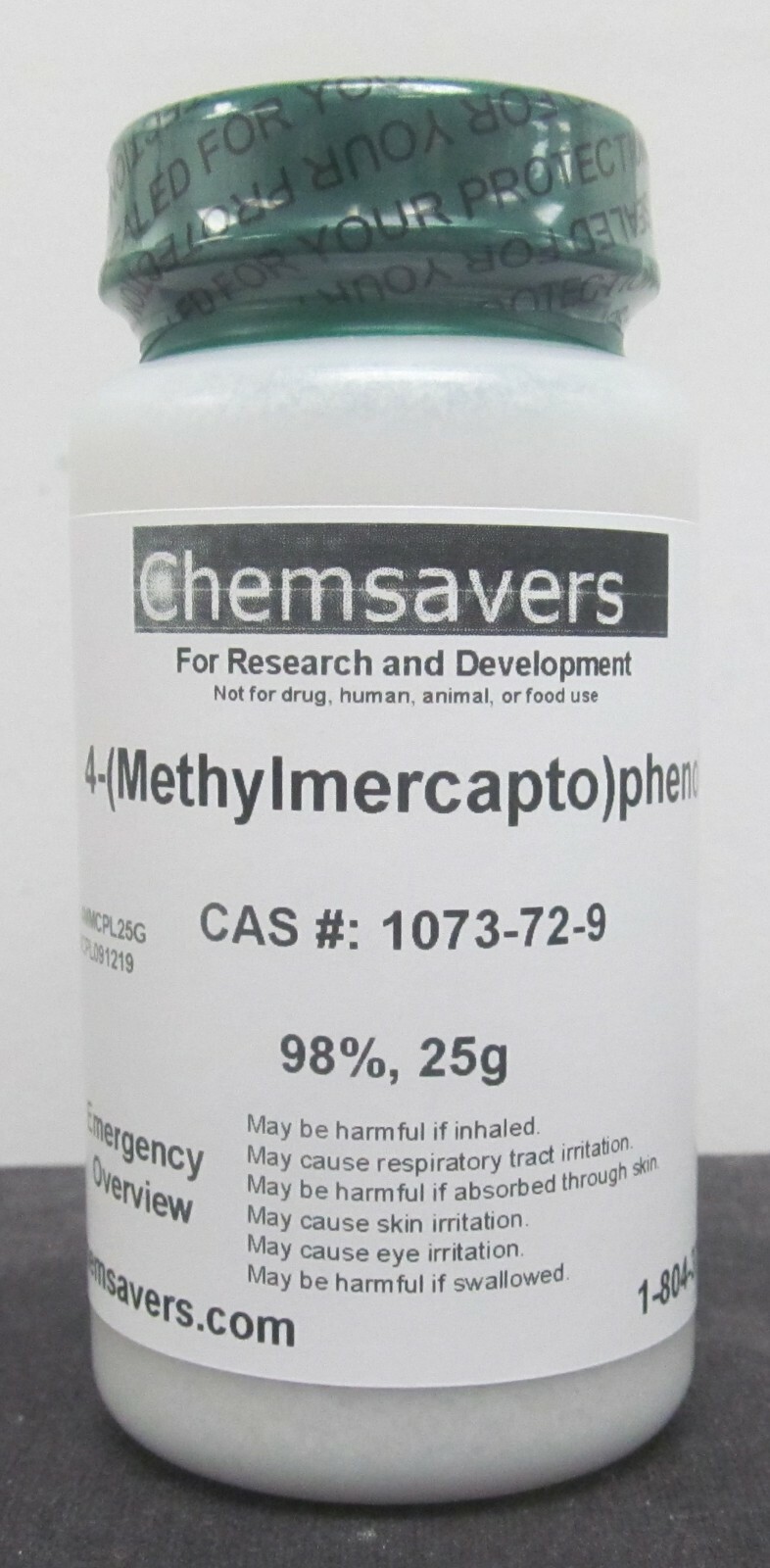 4-(Methylmercapto)phenol, 98%, 25g