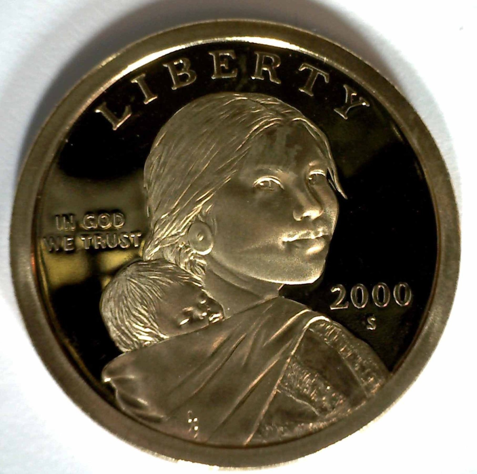 2000 S SACAGAWEA Golden Dollar Native American PROOF Coin US Mint First Issue
