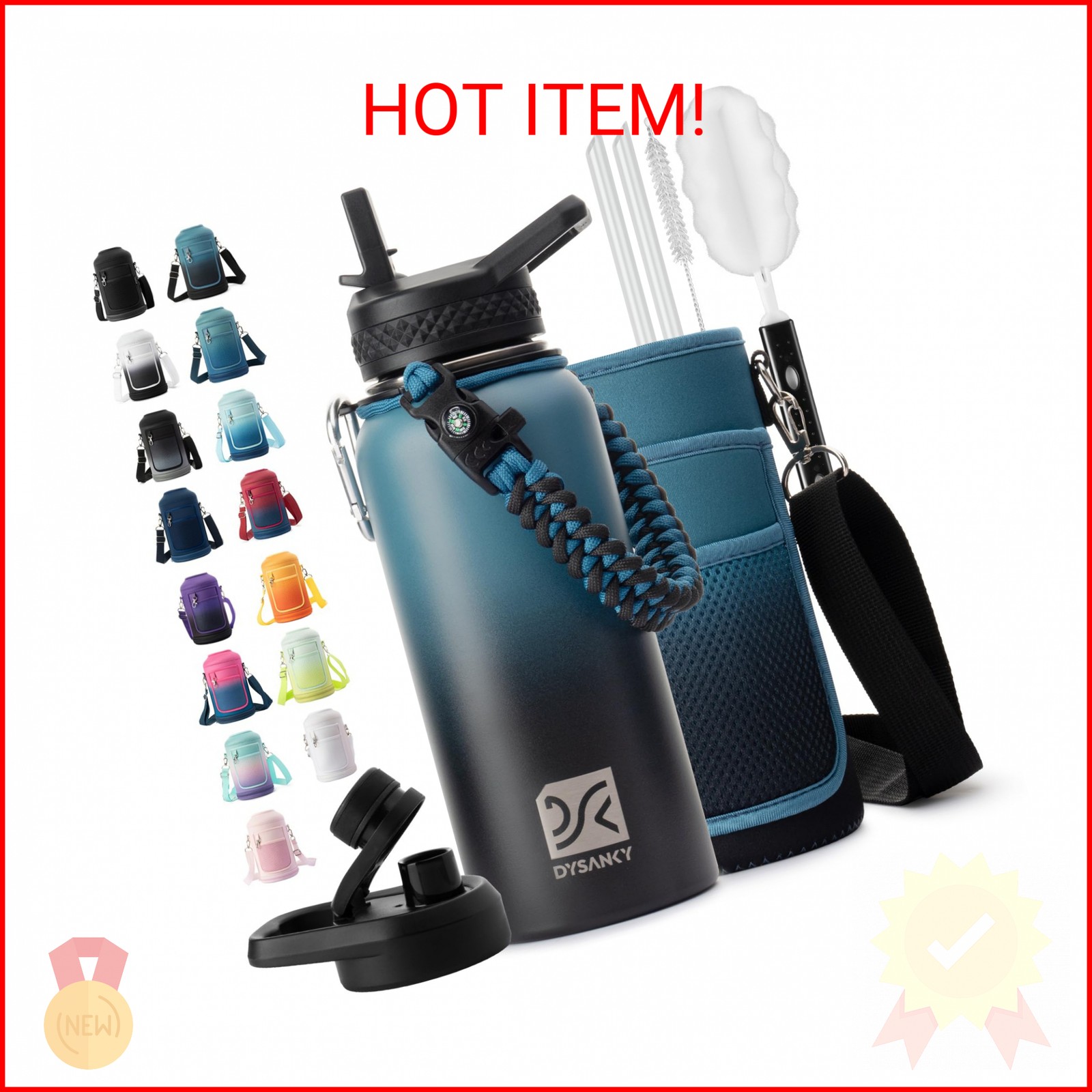 DYSANKY 32 oz Insulated Water Bottle | Thickened Stainless Steel Vacuum Metal |
